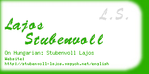 lajos stubenvoll business card